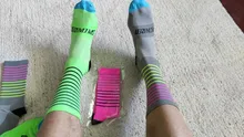 Calcetines deportivos coloridos para hombre y mujer, medias Coolmax para correr, fútbol y baloncesto