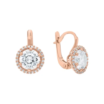 

Silver earrings with cubic zirconia sunlight sample 925