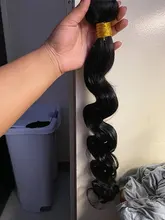 Extensiones de pelo ondulado brasileño, Color negro Natural, 100%, extensión de cabello humano, mechones de 10 a 30 pulgadas, tejido de cabello Remy