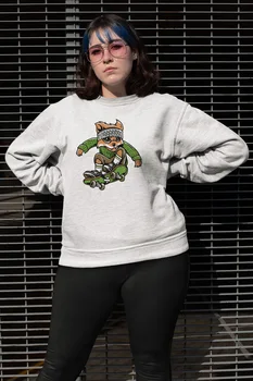 

Angemiel Wear Green Kaykaylı Fox White Women Sweatshirts