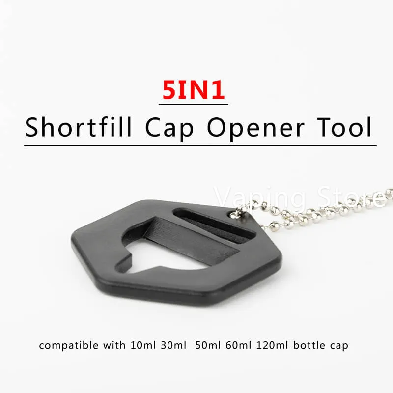 

5 In 1 Vape E Liquid Shortfill Bottle Opener Tool Cap Removal For 10ml/30ml/50ml/60ml/120ml Bottle Cap