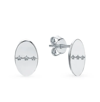 

Silver earrings with cubic zirconia sunlight sample 925