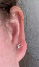 Pendientes de plata de ley 925 con forma de rayo para mujer, joyería Simple, accesorios