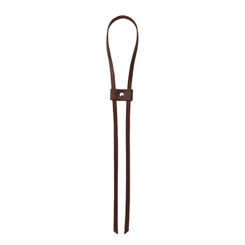 

Tightening for the bag (lace-8mm * 80 cm. Holder-4.2cm * 2,0 cm), Design #901, 100% leather (dark brown)