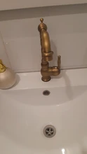 Bathroom Faucet Antique-Brass White Tap Porcelain-Handle Cold-Mixer Rotatable Single-Hole