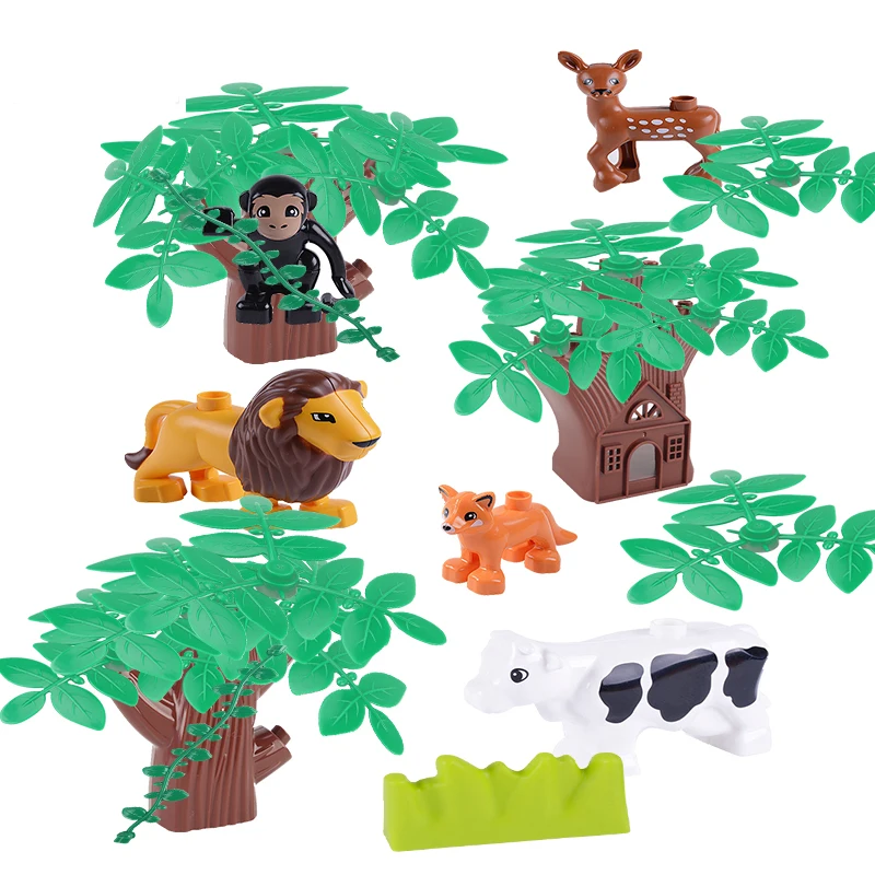 Duplo набор игрушек в виде животных аксессуары для оформления Лев лиса олень