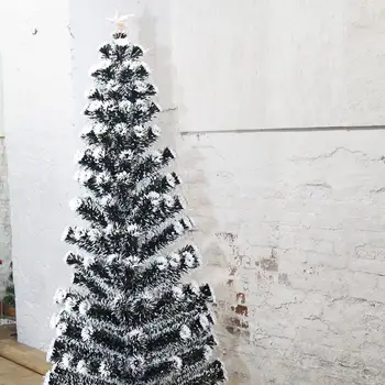 

New New Year artificial Christmas tree fir pine with snow-covered led needles and fiber optic light and Star 150/180/210 CM