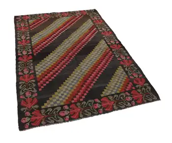 

138x195 Cm Brown Handmade Vintage Moldovan Rugs Rug-4x6 Ft