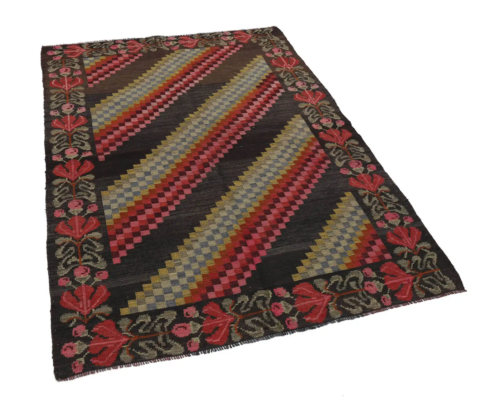 138x195 см коричневые винтажные Молдавские ковры ручной работы Rug 4x6 футов|Ковер| |