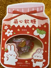 VanYi-adhesivo de papelería Kawaii, pegatinas coreanas de escritorio, dibujos animados, pegatina decorativa para uso diario, 45 Uds./PVC