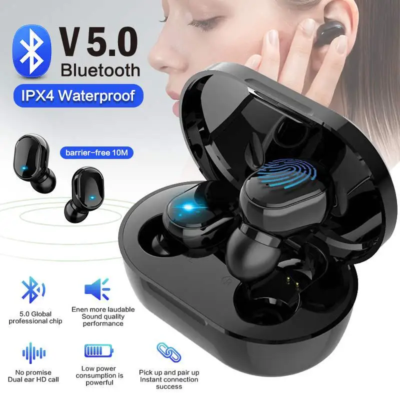 M1 TWS Wireless Bluetooth Headset Binaural Wireless Bluetooth Sport Stereo Earphones In ear Earbuds With Charging Box