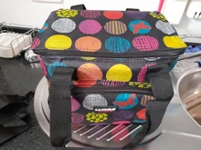 Bolsa de almuerzo Oxford de doble nevera en capas, bolso de almuerzo térmico con aislamiento impreso, bolsa de hombro portátil, bolsa de caja de Almuerzo