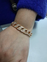 De moda simple exagerado de cadena de metal de Versión amplia de las mujeres pulseras de ins viento roja red mismo estilo de la joyería para las mujeres