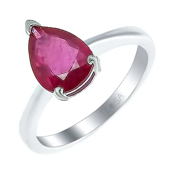

Ring of silver with Ruby and Ruby Nat. (h)
