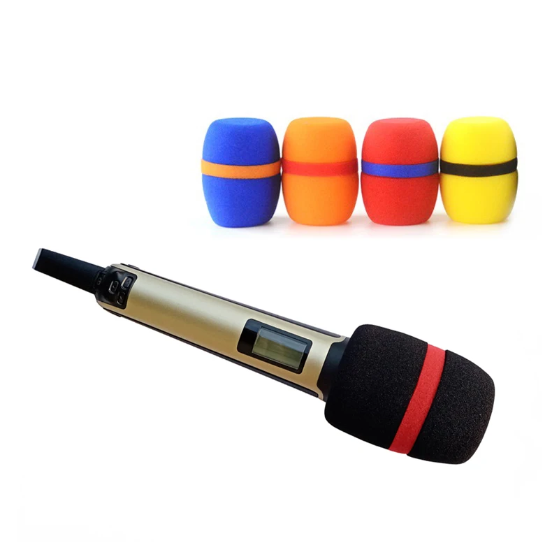 Mikrofon Schwamm Abdeckung Hand Mic Mikrofon Abdeckung Sponge Windschutzscheibe Für Karaoke Dj Black 10pcs