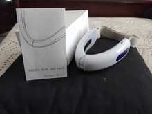 Chin V-línea de elevación máquina de la correa rojo azul terapia de fotones LED adelgazamiento Facial vibración masajeador Dispositivo de Lifting Facial V cuidado de la cara