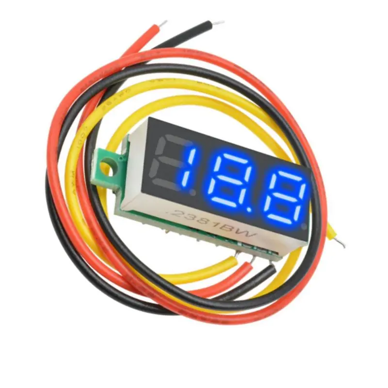 Digital Mini DC Voltmeter 0-100V Blue Цифровой мини-вольтметр 0...100В 3-разрядный синий дисплей
