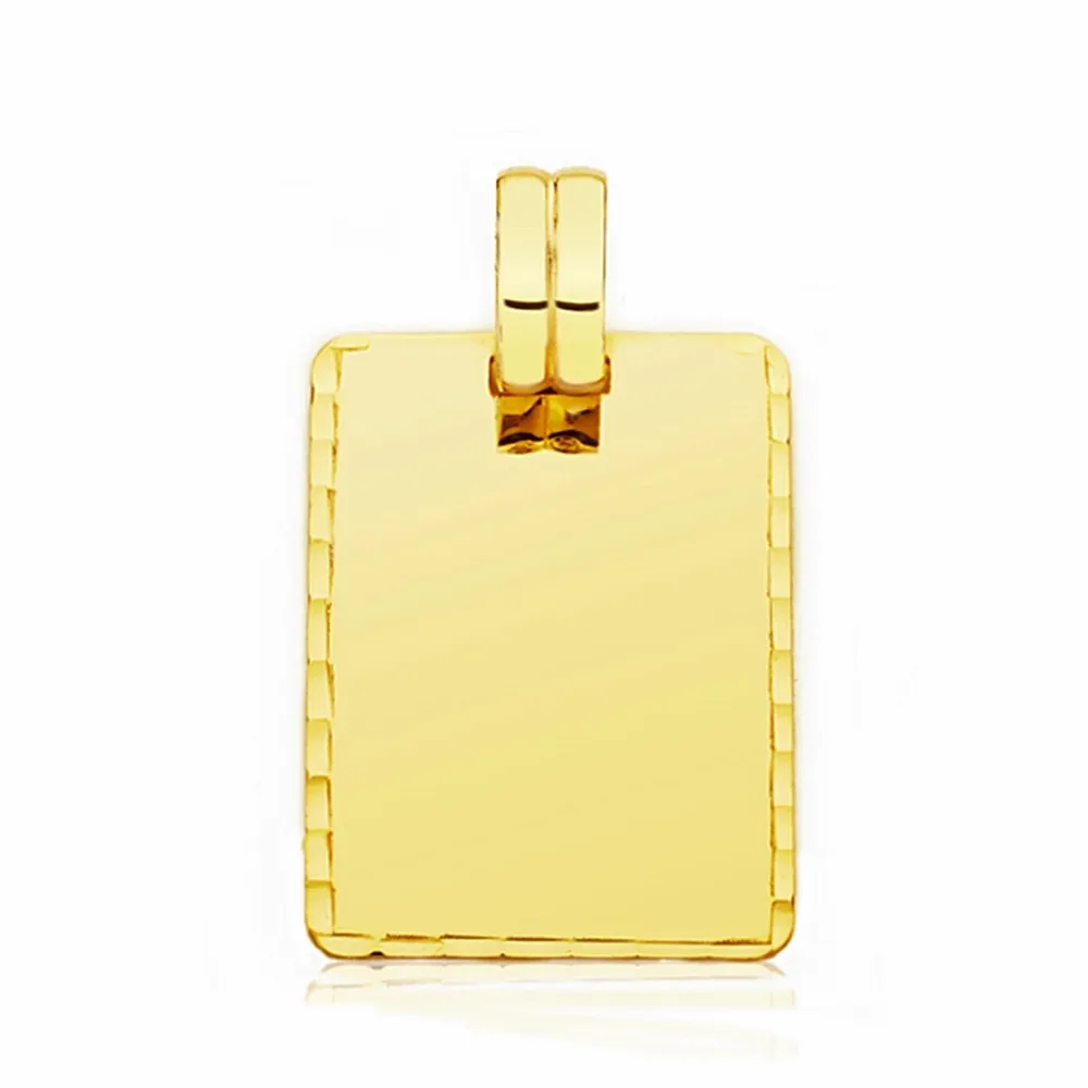 Gold plated pendant 9k smooth bezel 24mm. Unisex width 17mm. | Украшения и аксессуары