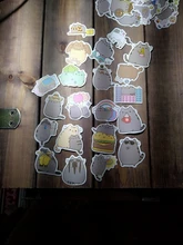 100 unids/pack Kawaii grueso gato diario impermeable decorativo papelería pegatinas artesanales Scrapbooking DIY álbum diario