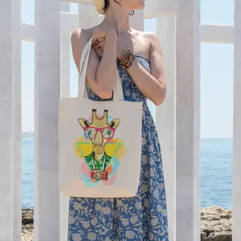 

Angemiel Bag Turquoise Tone Fonds Photo Machine Giraffe Cloth Bag