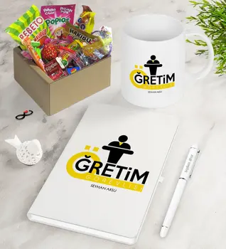 

Personalized Lecturer Nostalgic Lezzetler Notebook Pen Mug Gift Set