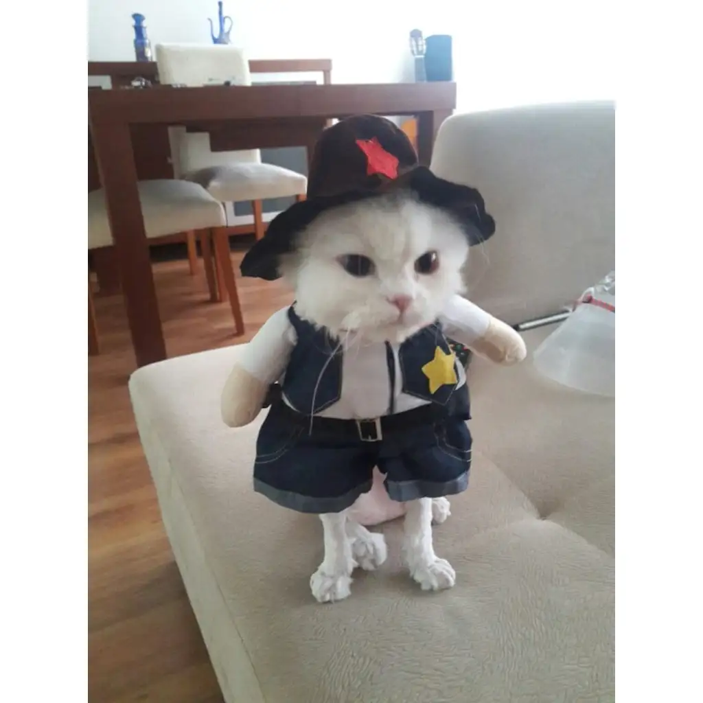 Kabadayi Sheriff Kedi Одежда для собак карнавальный костюм ходячий Giysisi