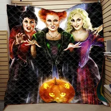 Withches Стёганое одеяло с 3d цифровой печатью и хлопковое летнее прохладное Стёганое одеяло кондиционер стирается водной фабрикой