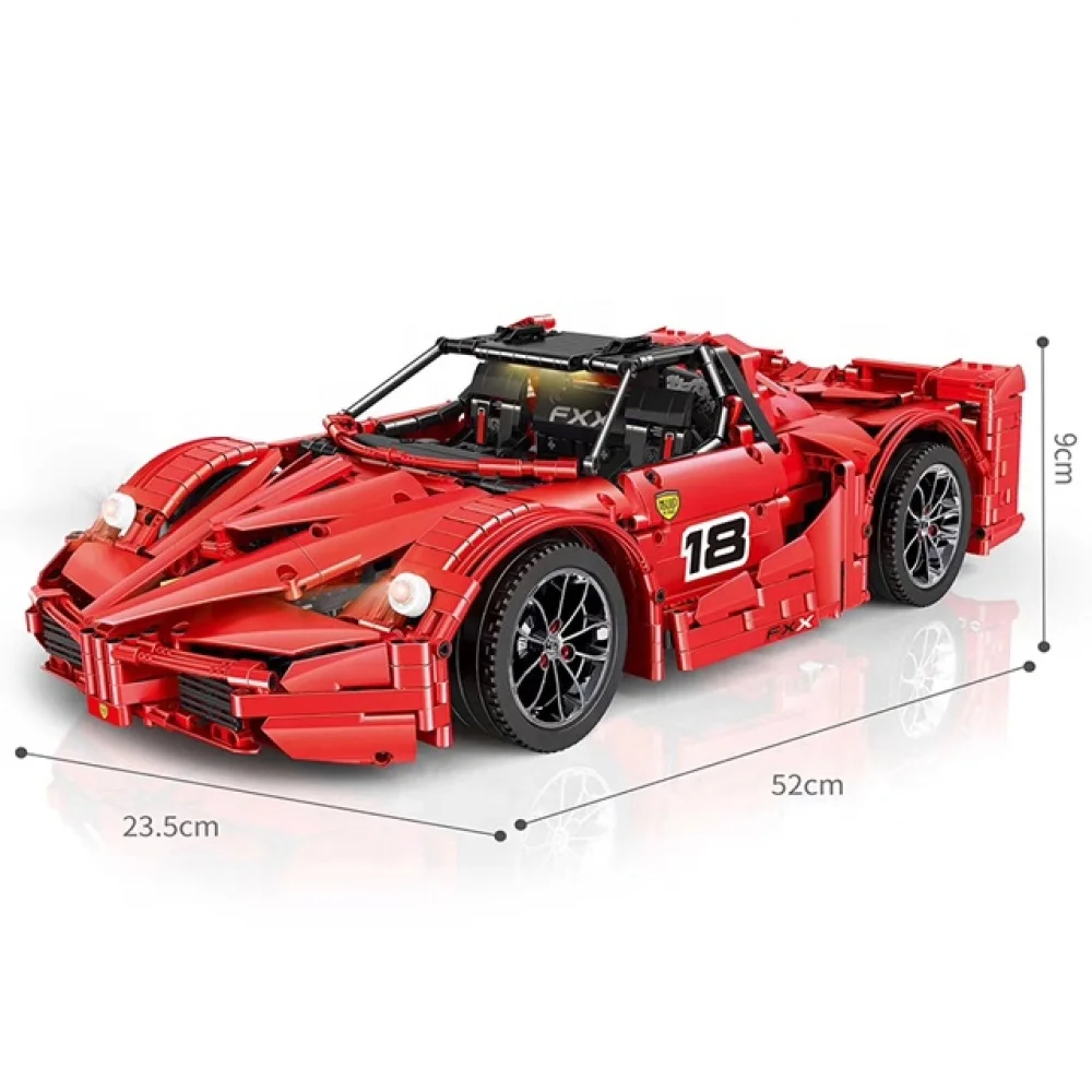 

Remote Control Building Blocks For Children Assembling Sports Car Shape Educational Toy Boost Creativity Safe Material Kids Gift