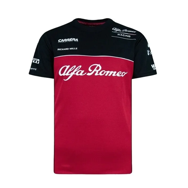 Летняя футболка для мужчин и женщин F1 Alfa Romeo Team Formula One Race с коротким рукавом