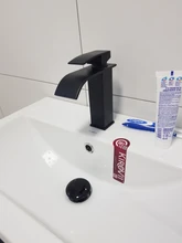 Tap Faucet Basin Sink Vanity Waterfall Cold-Mixer Orb/black Mount Crane Deck One-Handle