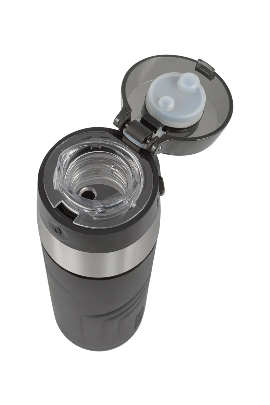 Термос THERMOS нержавеющая сталь TS2706BK 600 мл спортивный с резиновым покрытием с откидной крышкой