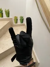 Guantes de motocicleta unisex de cuero y carbón para invierno, guantes de moto para hombre y mujer, para motocross, ATV