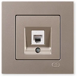 

PnpnElectrıc Gns Eqona Metallic Beige Numeris Telephone Socket (Cat 3)