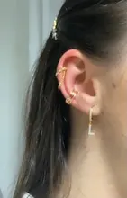 Pendientes con pasador en forma de letra para mujer, 1 pieza, pendientes con pasador en forma de letra para mujer, pendientes de moda para las orejas, joyería, 26 pendientes colgantes de circonita para adolescentes 2021