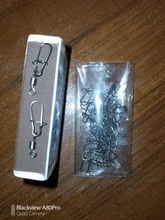 FISHINAPOT-30 unids/lote 2 #-10 #, Conector de acero inoxidable, cebo giratorio para pesca, anzuelo giratorio de bloqueo rápido