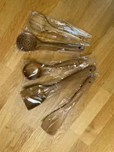 Skimmer Cooking Spoon Tableware Colander Kitchen-Tool-Kit Teak Nano-Soup Wooden Natural-Wood