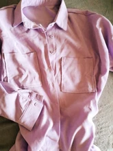 KPYTOMOA-blusas holgadas asimétricas de manga larga para mujer, camisas de pana con bolsillos de gran tamaño a la moda, Tops Chic para mujer 2020