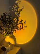 Lámpara Led de proyección de atardecer con USB, luz nocturna para decoración de pared del dormitorio, colorida, proyector de luz, Cambio Gratis de color