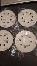Discos de lijado de forma redonda, hoja de lija, papel de lija, 8 agujeros, 60-125, 5 pulgadas, 1200mm, 10 Uds.