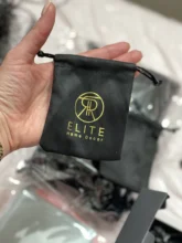 Pouches Packaging Jewelry Gift Drawstring Personalized-Logo Wedding Black for Party-Decoration