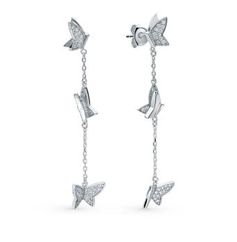 

Silver earrings with cubic zirconia sunlight sample 925