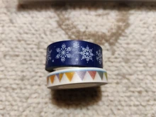 Uds 15MM * 10M nuevo diseño de la serie de Navidad copos de nieve adhesivo cinta de Washi DIY Scrapbooking cinta adhesiva de cinta de papel adhesiva