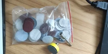 Discos de lijado de 1 pulgada + almohadilla de lijado de bucle, 1 pulgada + 1/8 pulgadas, conjunto mixto de lija, 100 Uds.