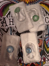 2 uds. De lentes para Cosplay, lentillas multicolores para ojos, maquillaje de Navidad, serie Anime, 1 par