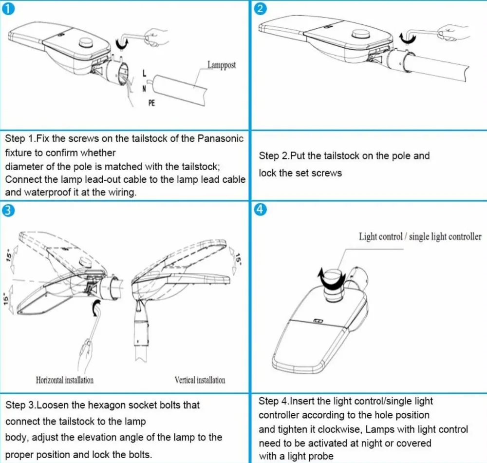 LED street light installation