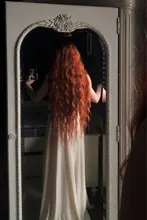 Peluca natural de cabello sintético para mujeres negras, pelo largo de onda de agua de 42 pulgadas, fibra de alta temperatura, Rubio, degradado, marrón