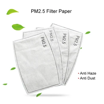 

New 100/200PCS 5 Layers PM2.5 Filter Paper Activated Carbon Adult Child Anti Haze Mouth Mask Anti Dust Air Face Mask Filter