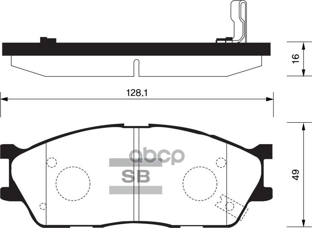 Колодки Тормозные Kia Rio Передние Sangsin Brake Sp1164 Sangsin brake арт. SP1164