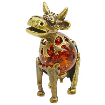 

Figurine "cow" Amber bronze miniature sculpture figurine cow and Bulls 2838