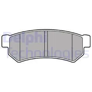 Колодки тормозные CHEVROLET LACETTI 07-/DAEWOO NUBIRA задние DEL